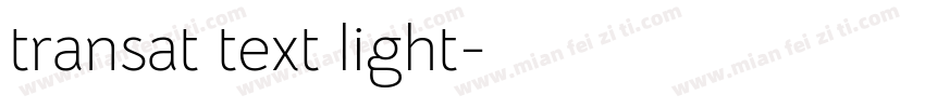transat text light字体转换